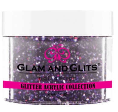 Glam & Glits Glitter Acrylic Powder (Glitter) 2 oz Black Berry - GAC42-Beauty Zone Nail Supply