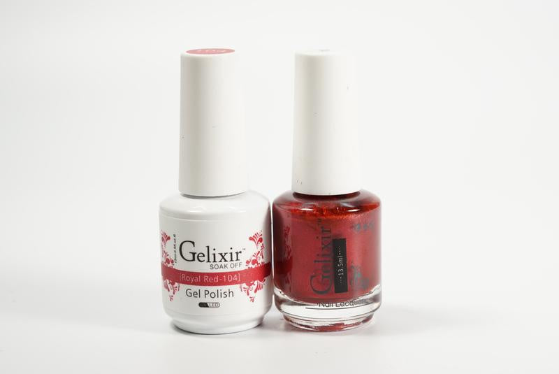 Gelixir Duo Gel & Lacquer Royal Red 1 PK #104-Beauty Zone Nail Supply