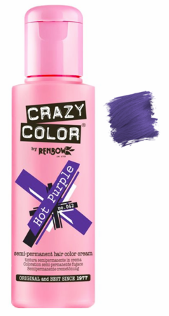 Crazy Color vibrant Shades -CC PRO 62 HOT PURPLE 150ML-Beauty Zone Nail Supply