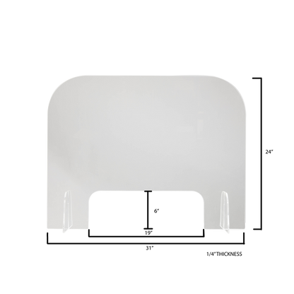Acrylic Table Face Shield 31x24 5mm