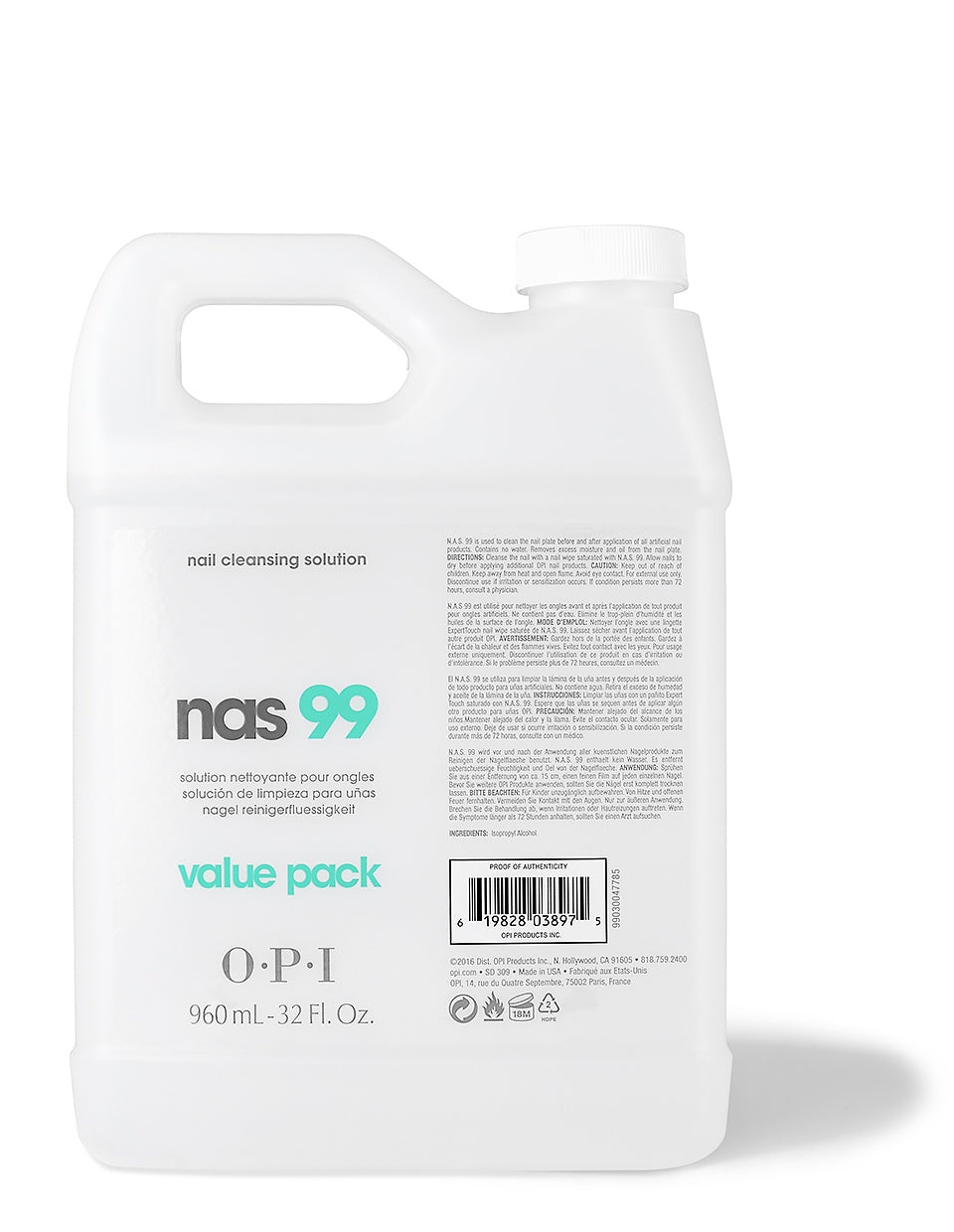 OPI N.A.S 99 Nail Cleanser 32 fl oz / 960 ml-Beauty Zone Nail Supply