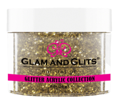 Glam & Glits Glitter Acrylic Powder (Glitter) 2 oz Chartreuse - GAC11-Beauty Zone Nail Supply