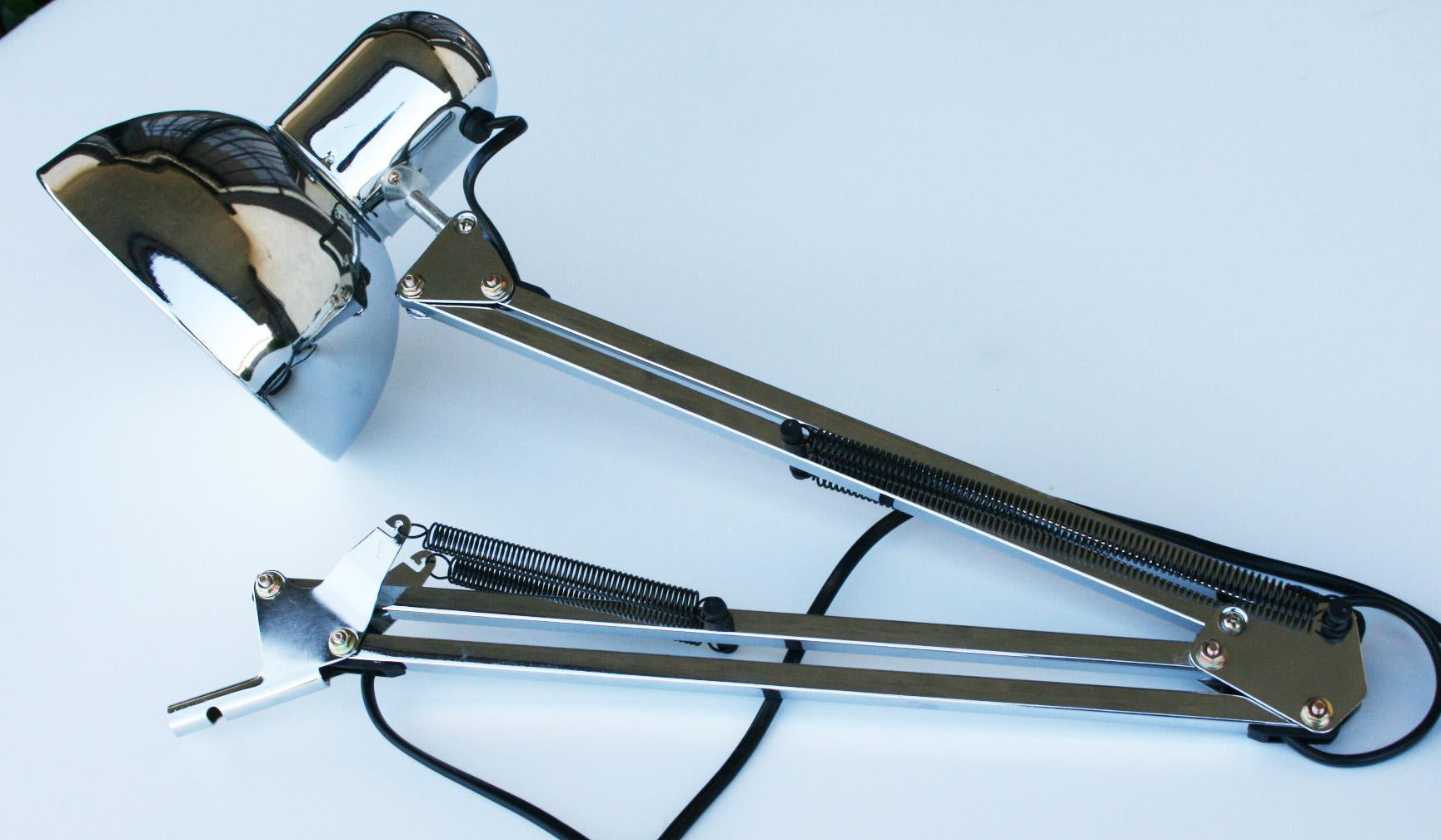 Nail Tech Table Lamp Silver Chrome AL9736-Beauty Zone Nail Supply