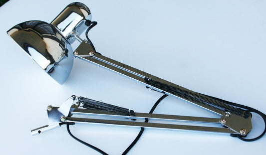 Nail Tech Table Lamp Silver Chrome AL9736-Beauty Zone Nail Supply