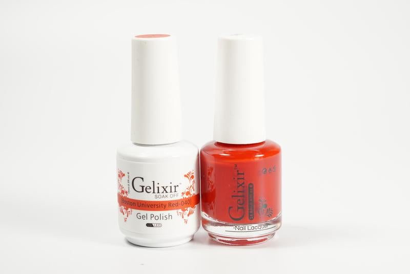 Gelixir Duo Gel & Lacquer Boston University Red 1 PK #040-Beauty Zone Nail Supply