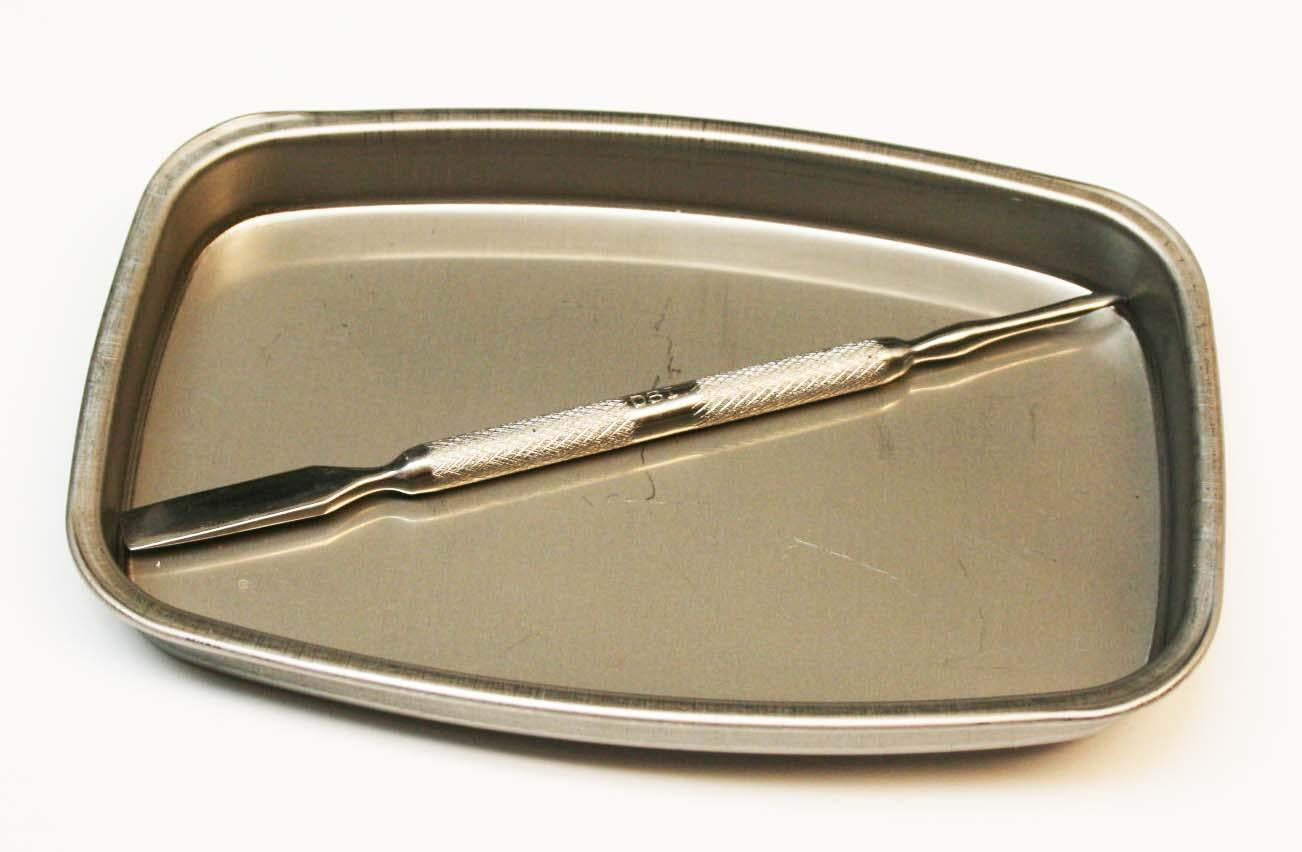Mini utility tray stainless #6624-Beauty Zone Nail Supply