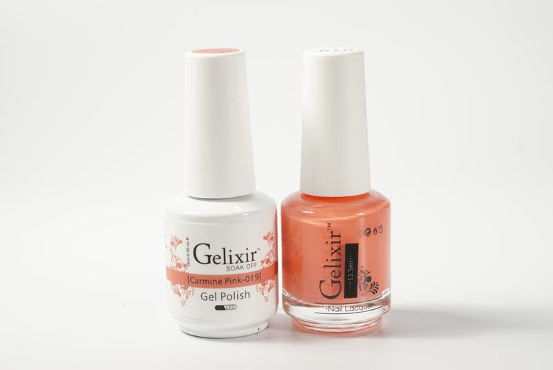 Gelixir Duo Gel & Lacquer Carmine Pink 1 PK #019-Beauty Zone Nail Supply