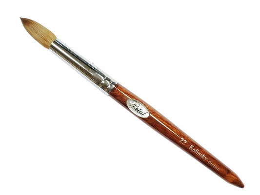 Petal acrylic nail brush kolinsky red wood size 22-Beauty Zone Nail Supply