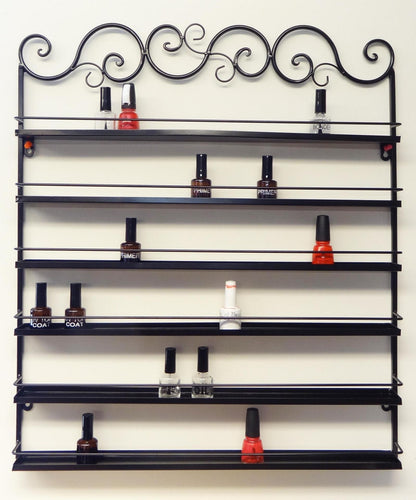 Wr023 wall rack metal 96 bottle-Beauty Zone Nail Supply