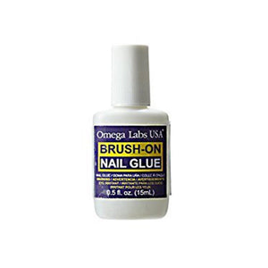 OMEGA Labs Brush On Nail Glue .5oz-Beauty Zone Nail Supply