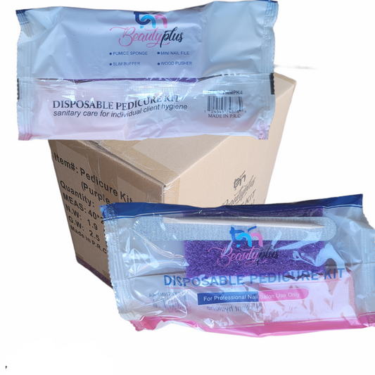 Pedicure Kit 4 Beautyplus (Pumice Purple-Buffer-File-Pusher) #BP3