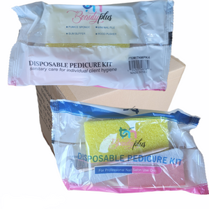 Pedicure Kit 4 Beautyplus (Pumice Yellow-Buffer-File-Pusher) #BP4