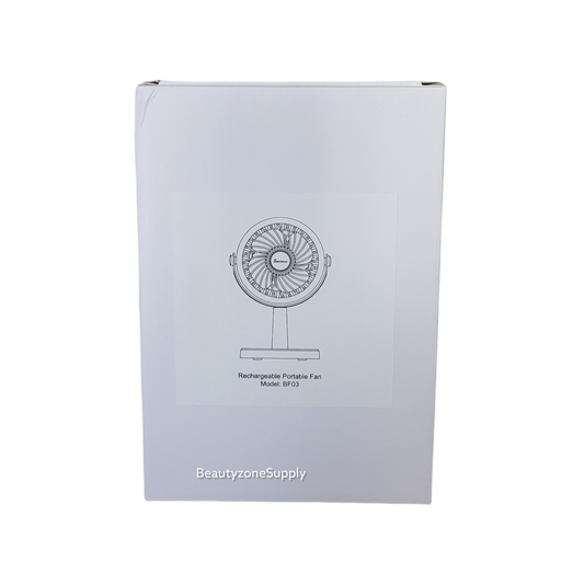 BF03 Success Rechargeable Mini Table Nail Fan Tall White
