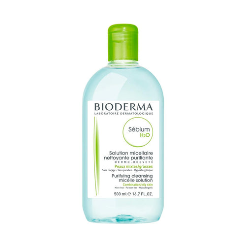 Bioderma Sebium H2O Micellar Water Makeup Remover - 16.7 fl oz 500 ml