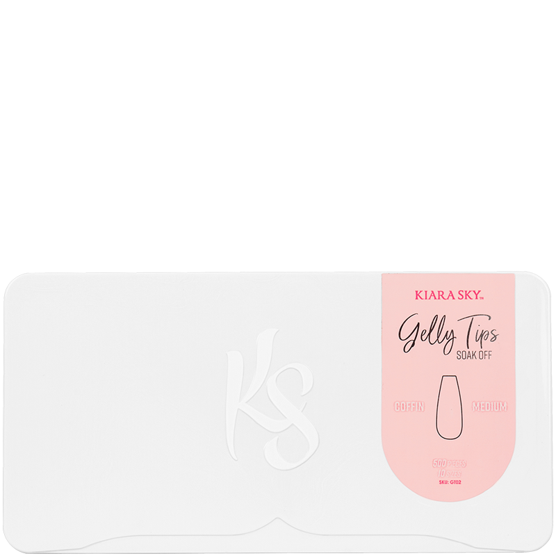 Kiara Sky Gelly Tip Medium Coffin 500 tips #GT02-Beauty Zone Nail Supply