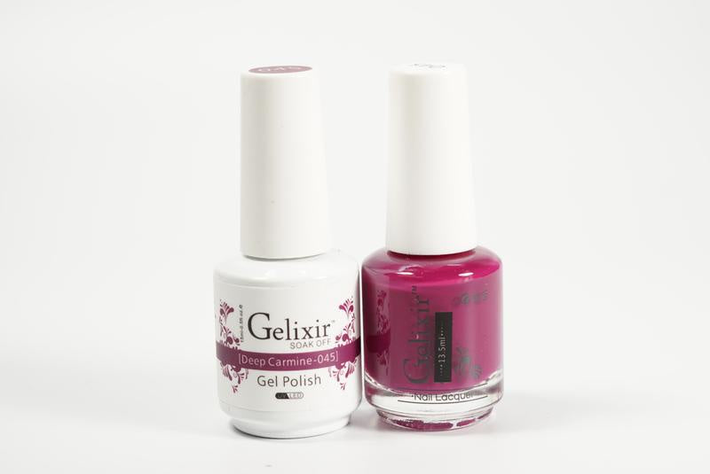 Gelixir Duo Gel & Lacquer Deep Carminel 1 PK #045-Beauty Zone Nail Supply