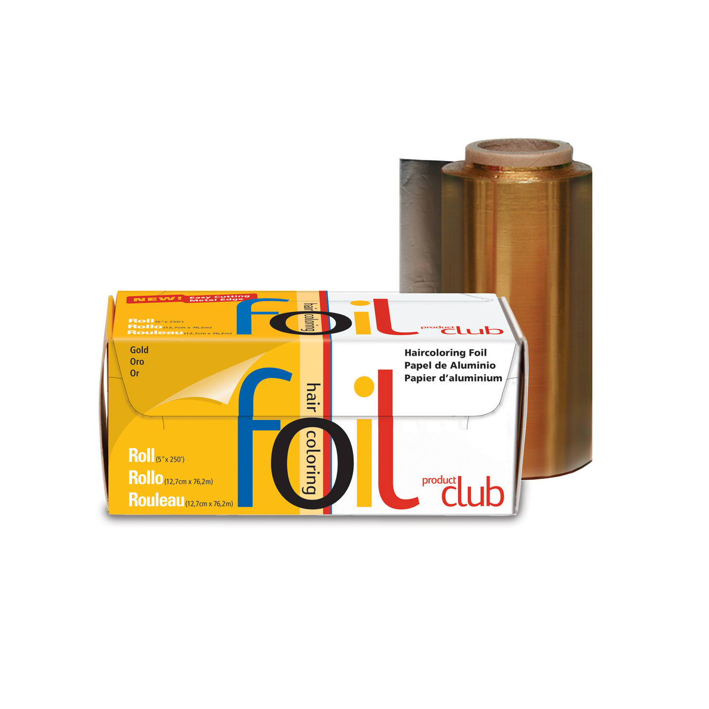 Product Club Smooth Roll Foil: 5" x 250' - Gold