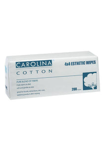 Carolina Esthetic Wipe 4x4 200/sleeve Pack #407402-Beauty Zone Nail Supply