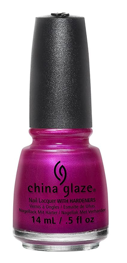 China Glaze Lacquer Don'T Desert Me (Intense Fuchsia Pearl Shimmer) 0.5 oz #82652-Beauty Zone Nail Supply