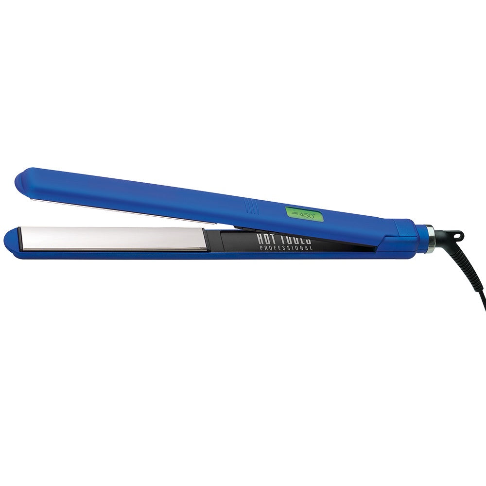 Hot Tools Radiant Blue Titanium 1" XL Salon Flat Iron-Beauty Zone Nail Supply