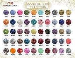 All NuRevolution LOOSE GLITTERS 2 oz-Beauty Zone Nail Supply