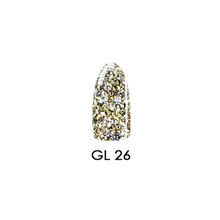 Load image into Gallery viewer, Chisel Acrylic &amp; Dipping Powder 2 oz Glitter Collection GL26