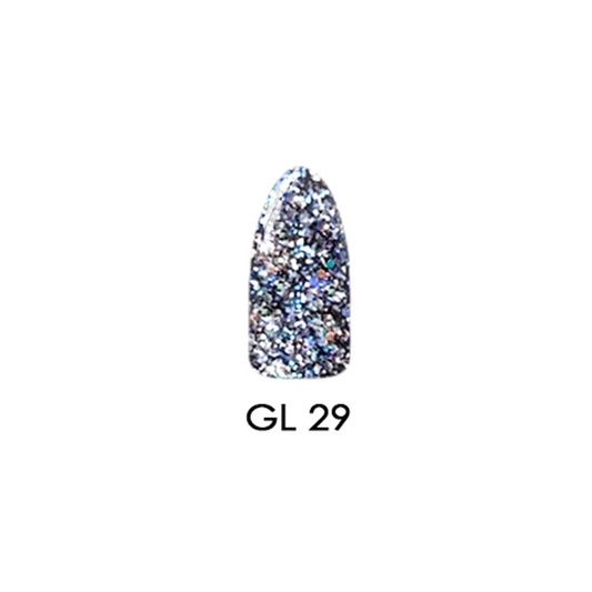 Chisel Acrylic & Dipping Powder 2 oz Glitter Collection GL29