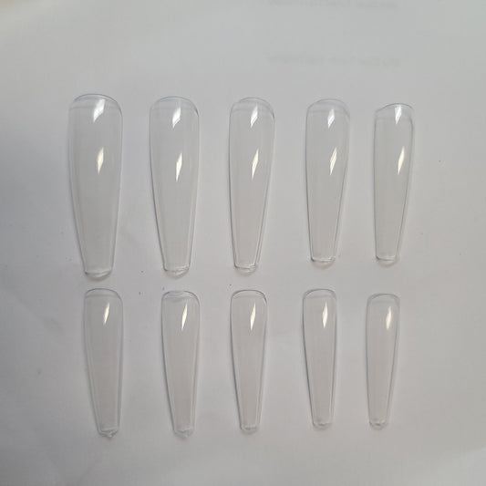 Coffin Tip Box 250 pcs Clear tips box