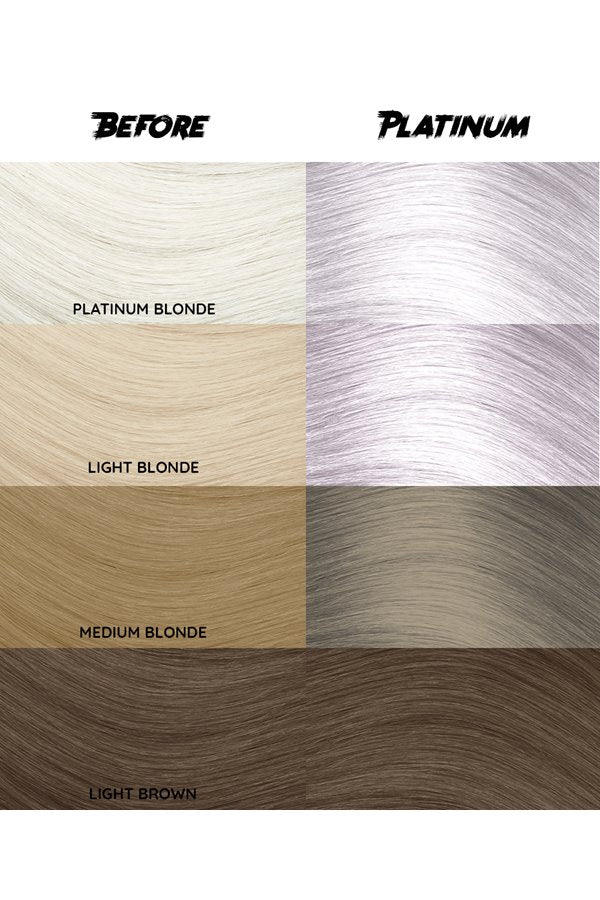 Crazy Color Semi Permanent Hair Dye Color 028 Platinum 150ML 5.07 oz