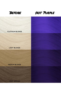 Crazy Color Semi Permanent Hair Dye Color 062 Hot Purple 150ML 5.07 oz
