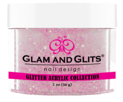 Glam & Glits Glitter Acrylic Powder (Glitter) 2 oz Hot Pink Jewel - GAC27-Beauty Zone Nail Supply