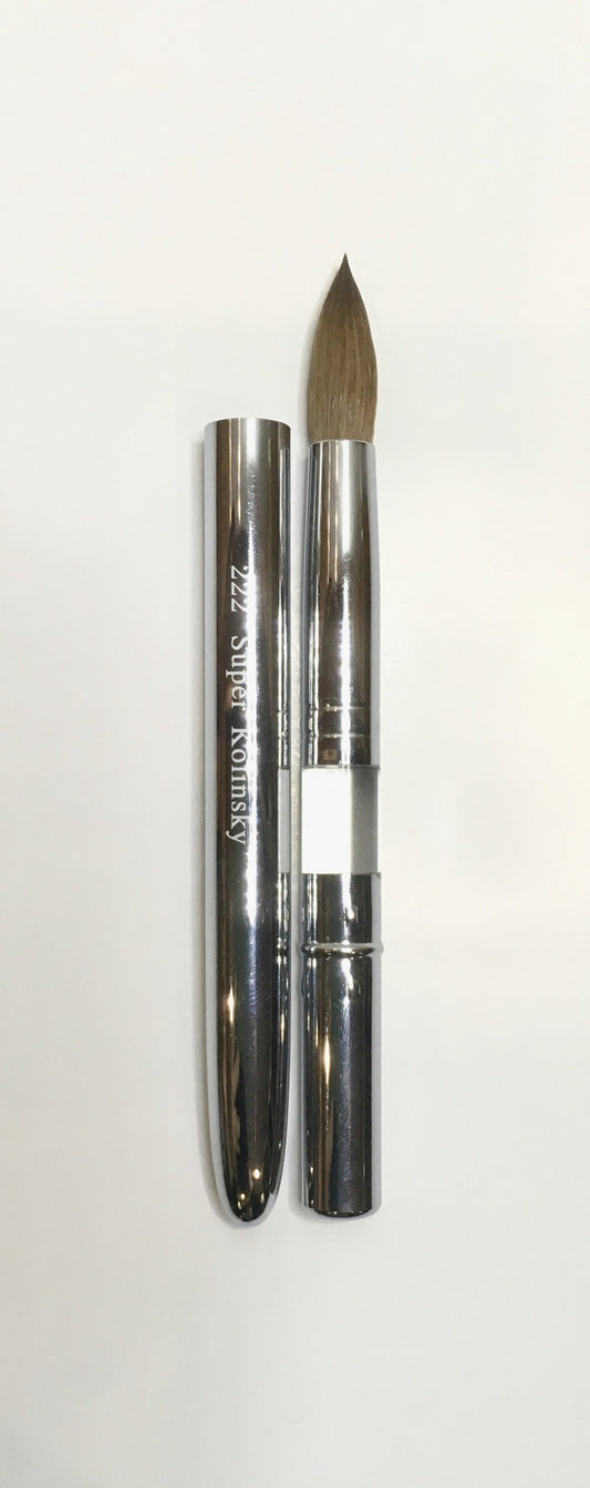 Super Silver Kolinsky 222 Size 22-Beauty Zone Nail Supply