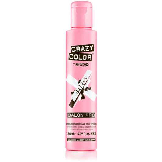 Crazy Color vibrant Shades -CC PRO 027 SILVER 150ML-Beauty Zone Nail Supply