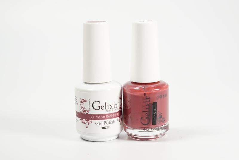 Gelixir Duo Gel & Lacquer Crimson Red 1 PK #049-Beauty Zone Nail Supply