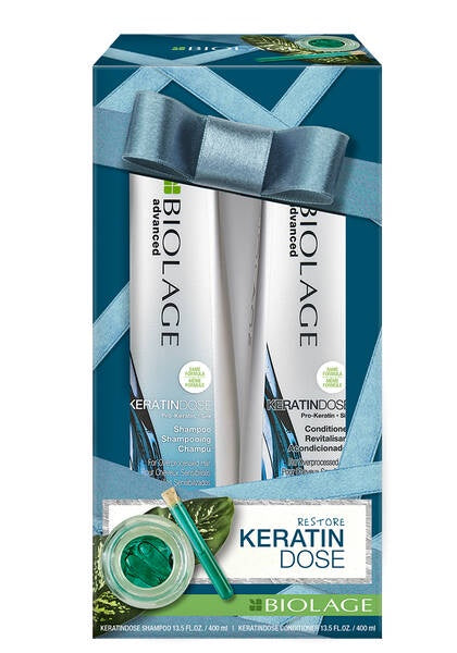 Biolage Advanced KeratinDose Shampoo and Conditioner Holiday Kit-Beauty Zone Nail Supply