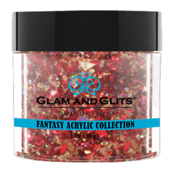 Glam & Glits Fantasy Acrylic (Glitter) 1 oz Red Mist - FAC510-Beauty Zone Nail Supply