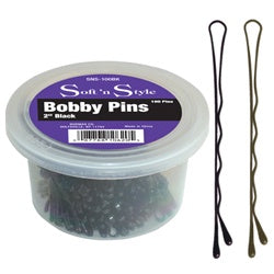 BOBBY PINS 2" BLACK 100 PINS-Beauty Zone Nail Supply