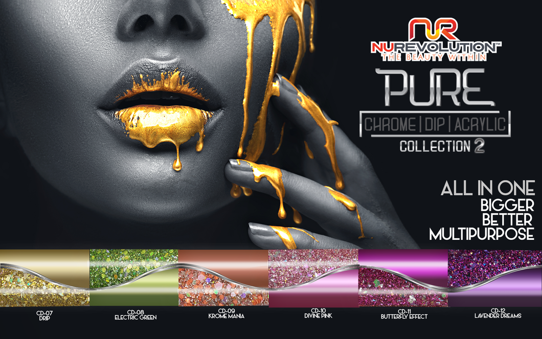 Nurevolution Dip Powder Pure Chrome Kit (6) #2 Kit-Beauty Zone Nail Supply
