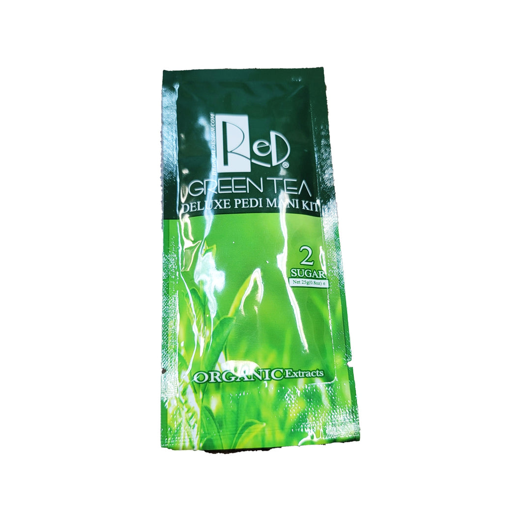 Red Manicure Pedicure Spa Step 2 Green Tea Sugar Scrub-Beauty Zone Nail Supply