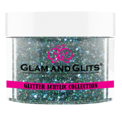 Glam & Glits Glitter Acrylic Powder (Glitter) 2 oz Peacock- GAC33-Beauty Zone Nail Supply