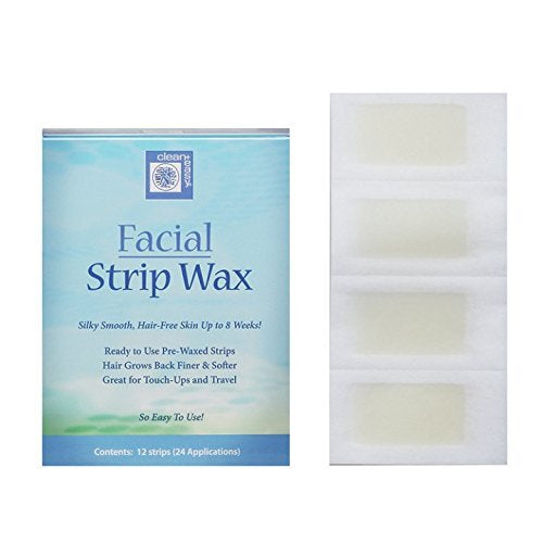 Clean & Easy Facial Strip Wax 12 Pcs #29991-Beauty Zone Nail Supply