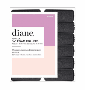 Diane Black Foam Rollers 3/4" 12 Pack D1918B