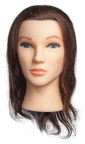 Diane Lucy 17-19" 100% Human Hair Level 4 Brown 19" Head DMM002
