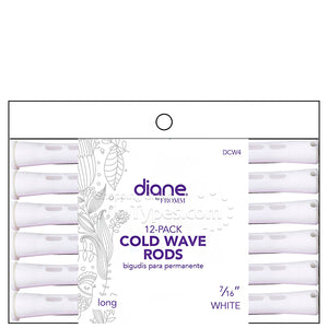 Diane Cold Wave Rods Long White Color 4 7/16" DCW4