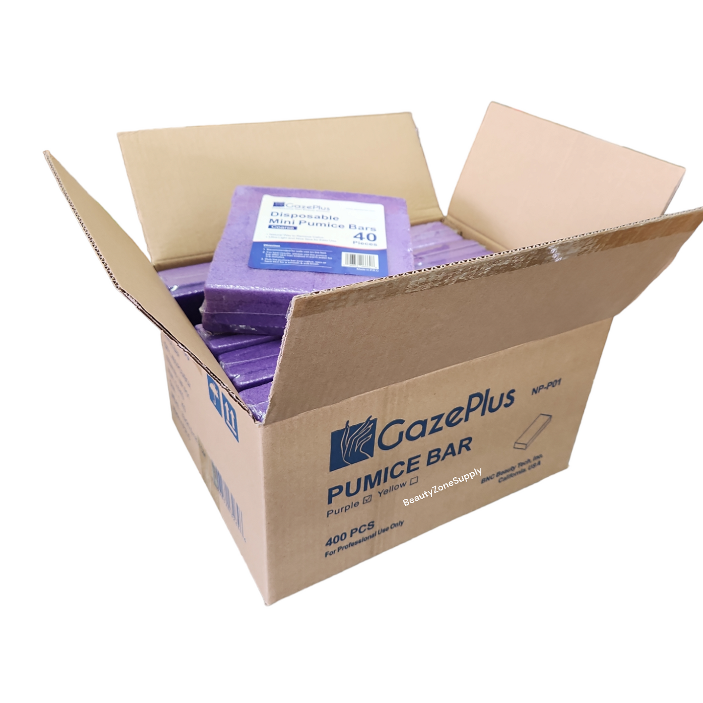 Disposable Pumice GazePlus Purple Medium 400 pc #GP01