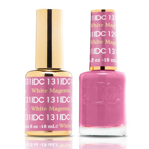 DND DC Duo Gel & Lacquer White Magenta #131
