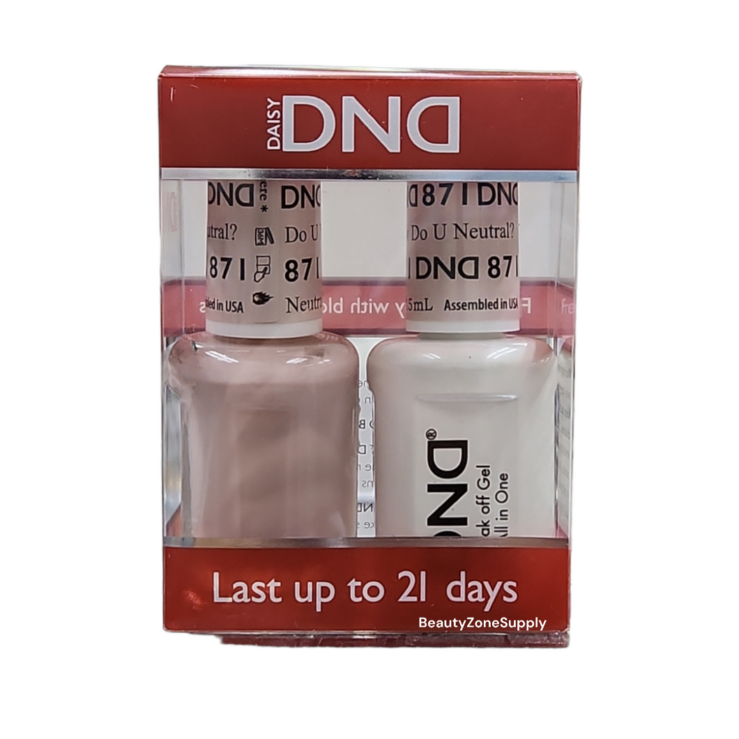 DND Duo Gel & Lacquer How Do U Neutral? #871