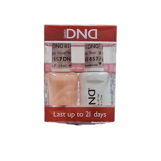 DND Duo Gel & Lacquer Sheer Nude #857