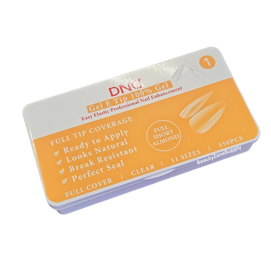 DND Soft Gel Tips Full Short Almond #1