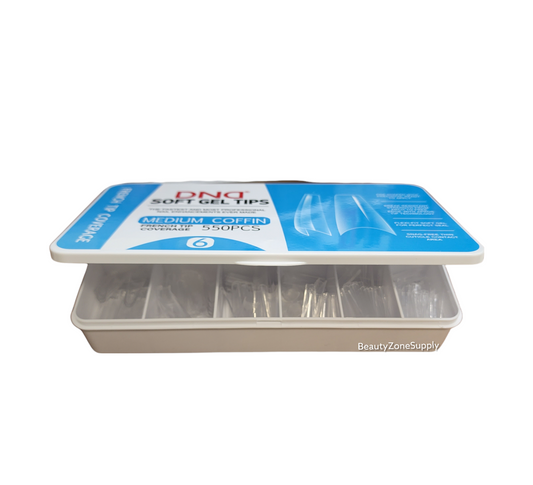 DND Soft Gel Tips Medium Coffin 550 tips #6